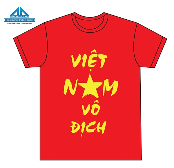 Mẫu áo cờ đỏ sao vàng " Việt Nam Vô Địch"