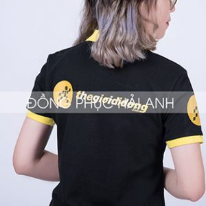 logo mặt sau đồng phục nhân viên cửa hàng thế giới di động