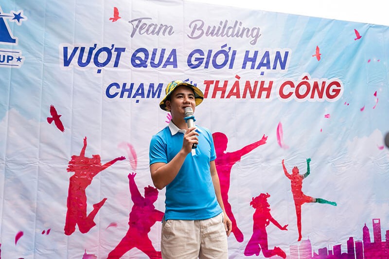 Tổng giám đốc Nguyễn Ngọc Cường chia sẻ thêm trước khi buổi team building diễn ra 