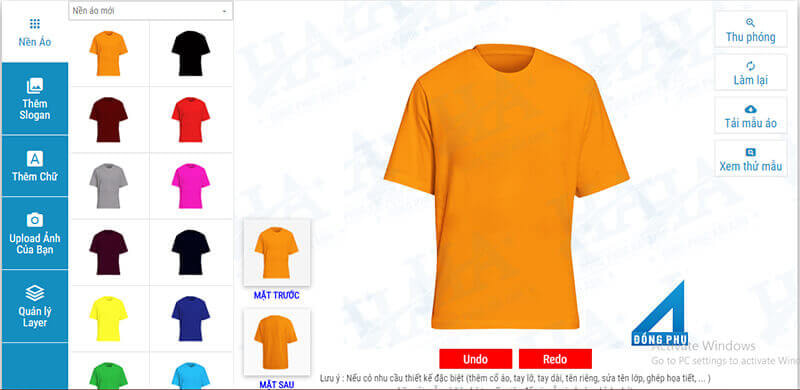 Thiết kế áo lớp online trên trang web thiết kế của <a href=
