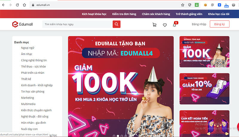 Website học online tốt nhất hiện nay tại Việt Nam - Edumall.vn