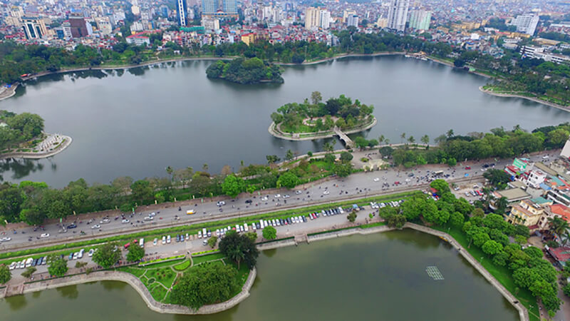 Công viên Thống Nhất được biết đến là công viên lớn nhất ở thủ đô Hà Nội