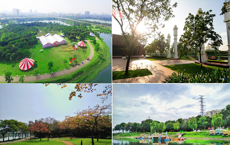Công viên Yên Sở là một trong những địa điểm du lịch giá rẻ cho học sinh, sinh viên tại Hà Nội.