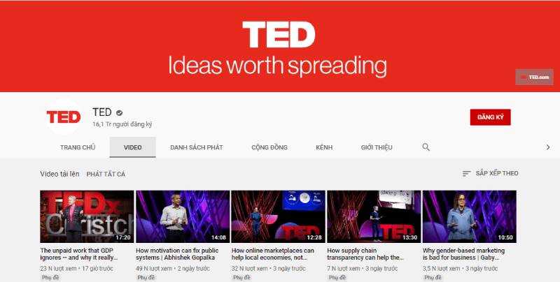 Nȃng cao trình độ nghe, nόi cùng các diễn giả tại Ted Talks