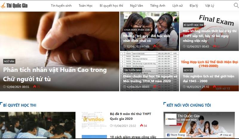 Thi quốc gia - Website học tập của NXB Giáo dục Việt Nam