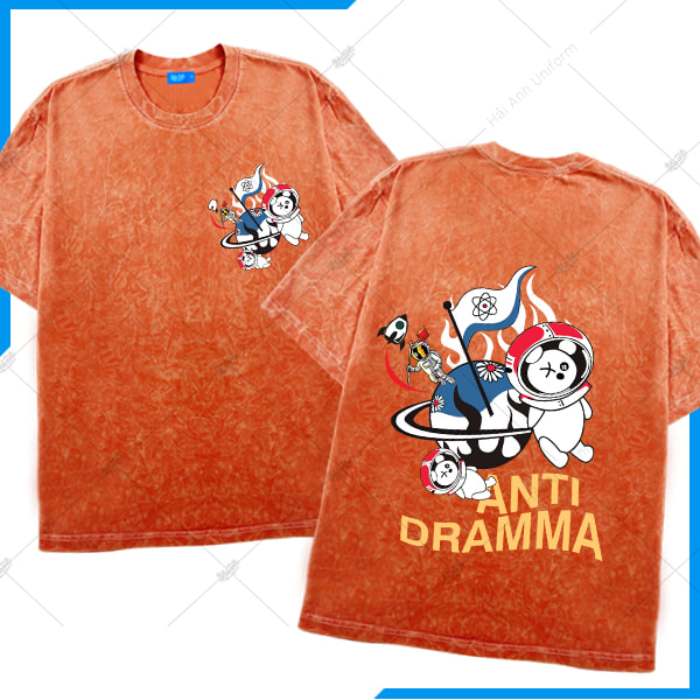 Mẫu áo Wash màu cam sao đỏ Anti Drama