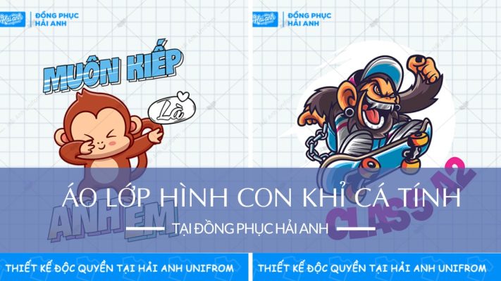 Áo lớp hình con khỉ