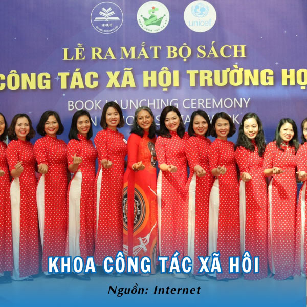 Mẫu áo dài đồng phục khoa Công tác xã hội HNUE