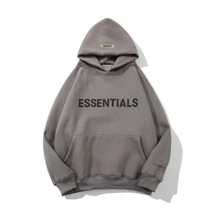 Mẫu hoodie Essentials xám bụi bặm