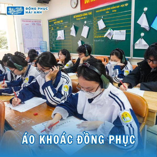 Áo khoác đồng phục mùa đông năng động, hiện đại