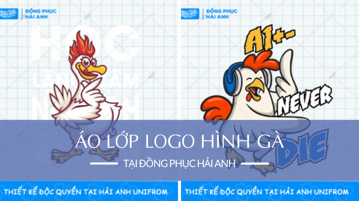 Logo áo lớp hình con gà