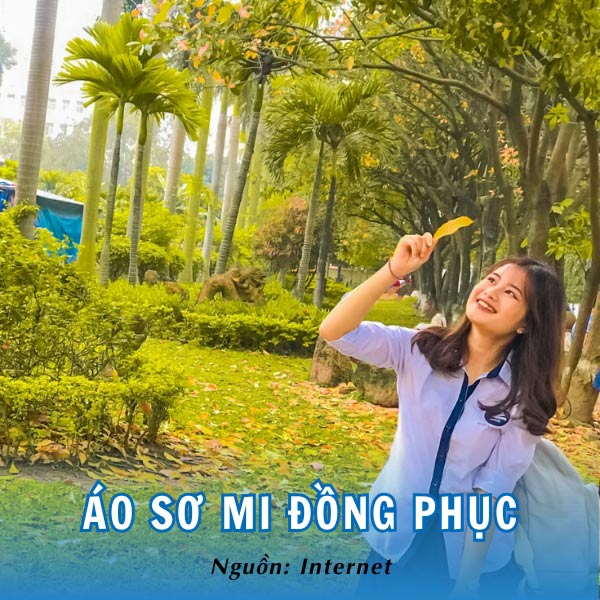 Áo đồng phục sơ mi HNUE nhã nhặn