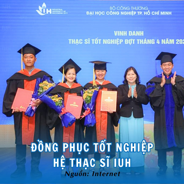 Đồng phục tốt nghiệp hệ Thạc sĩ IUH trang nghiêm, chững chạc