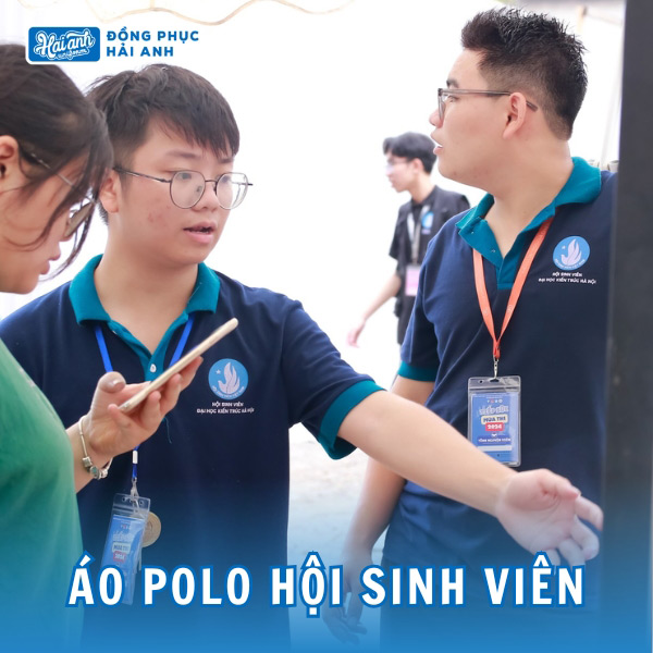 Áo Hội sinh viên trường màu tím than phối xanh