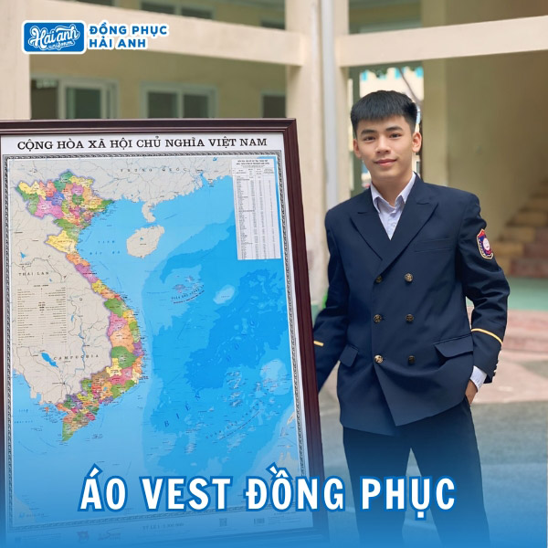 Mẫu áo vest đồng phục Hàng hải sang trọng, chỉn chu