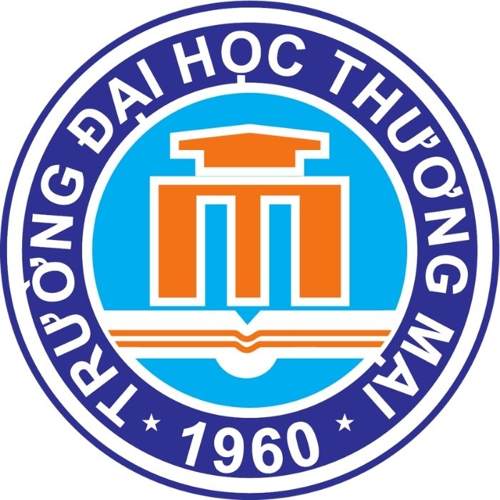 Logo trường đại học Thương mại với thiết kế màu sắc nổi bật