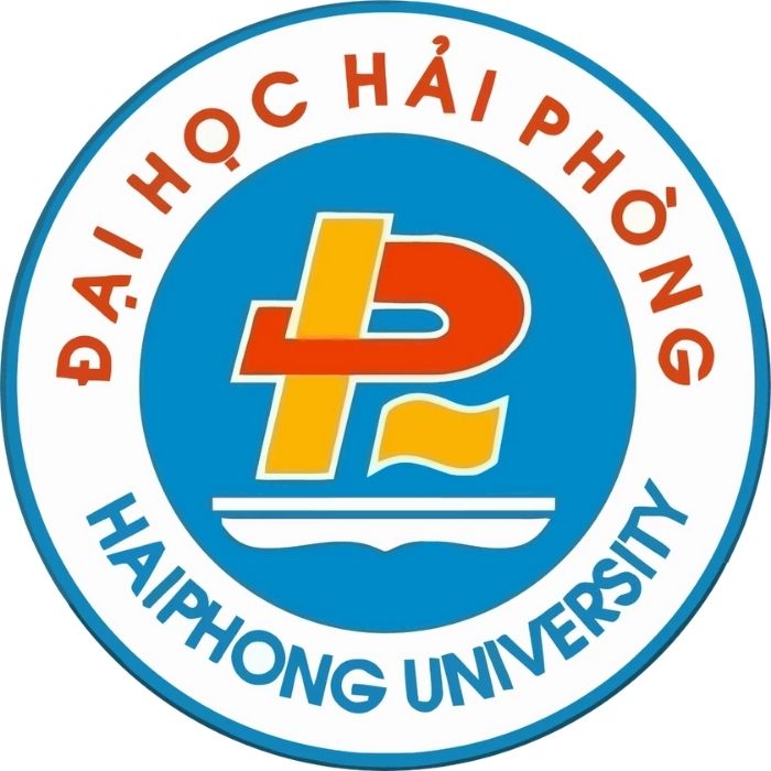 Logo đại học Hải Phòng thiết kế với chữ P cách điệu