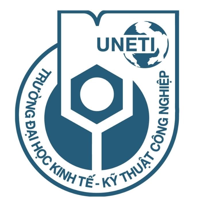 Hình ảnh logo trường Uneti với thiết kế cách điệu