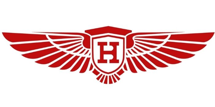 Logo hình cánh chim của trường đại học quốc tế Hồng Bàng