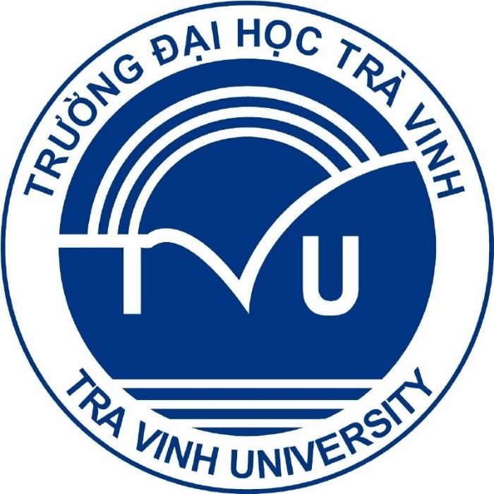 Logo trường đại học Trà Vinh thiết kế với gam màu xanh thu hút