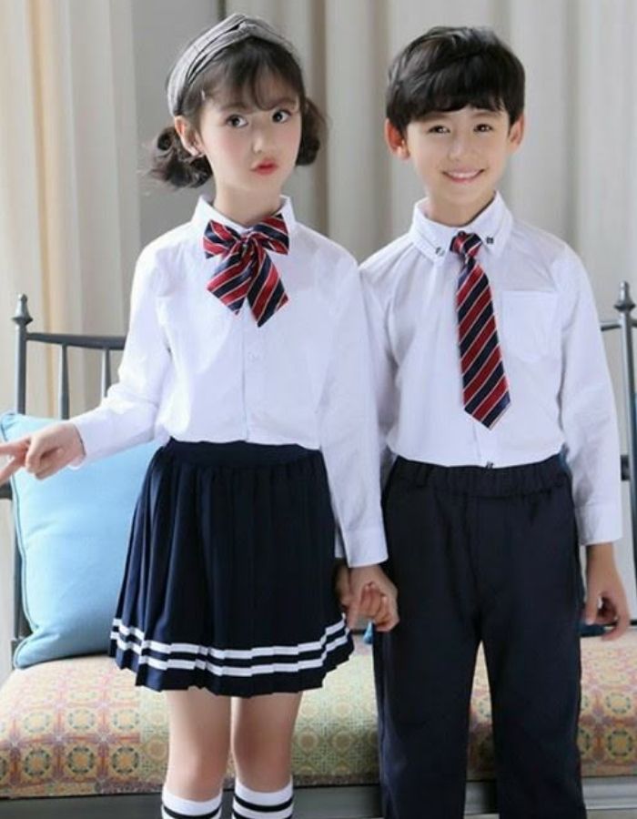 Đồng phục học sinh tiểu học với phong cách thiết kế hiện đại