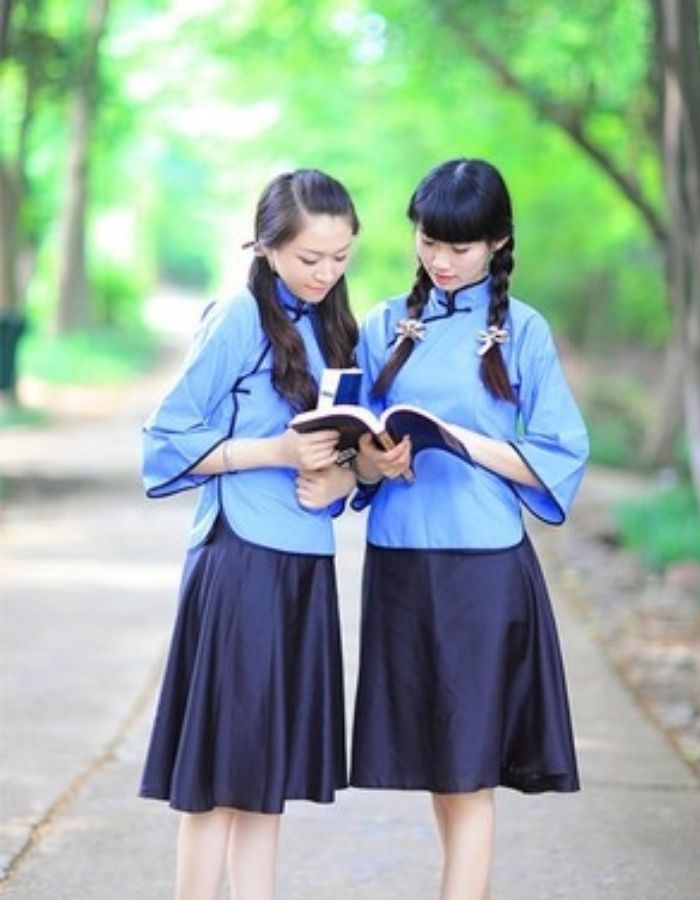 Trang phục học sinh Trung Quốc mang nét đẹp văn hoá truyền thống riêng