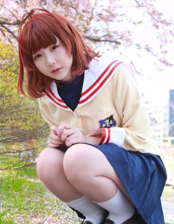 Mẫu trang phục nữ sinh phim anime Clannad