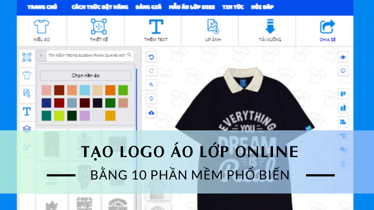 Tạo logo áo lớp online