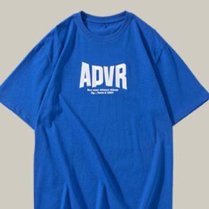 Áo phông oversize ADVR màu xanh coban