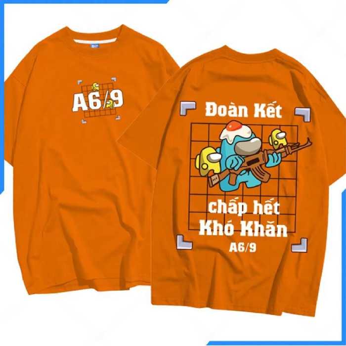 Mẫu áo lớp màu cam in slogan ý nghĩa