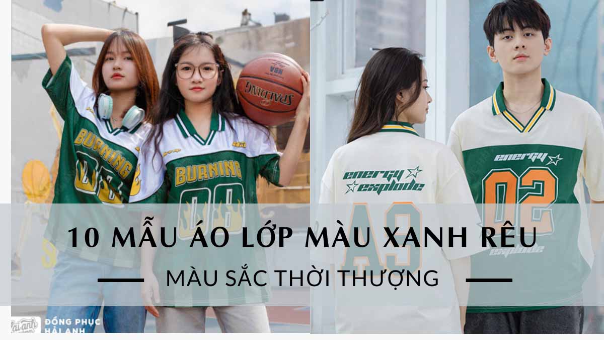 Áo đồng phục lớp xanh rêu