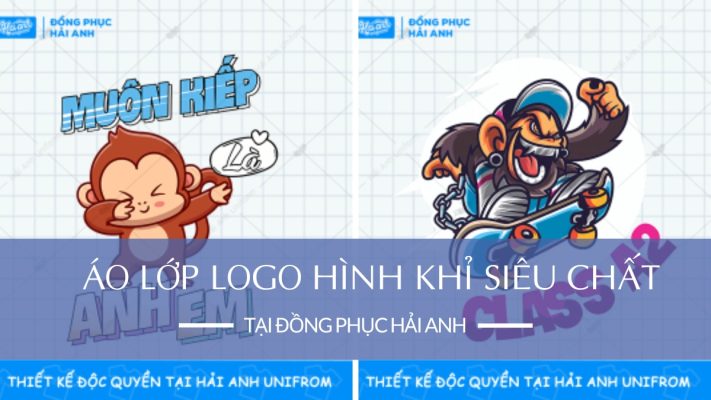 Logo áo lớp hình con khỉ