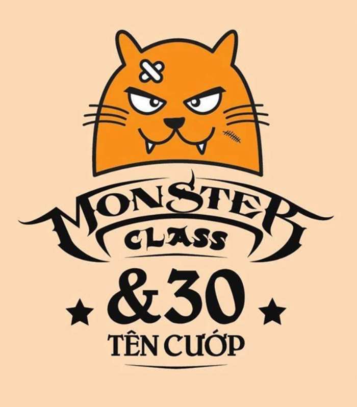 Mẫu logo áo lớp kute hình con mèo đáng yêu