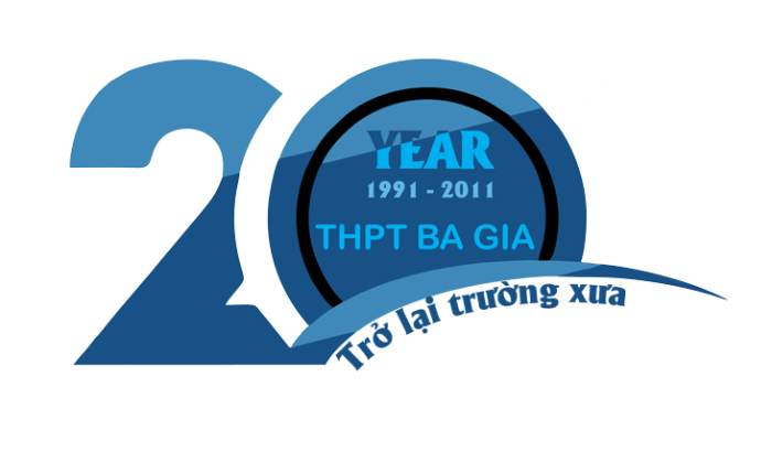 Mẫu logo họp lớp 20 năm trường THPT Ba Gia