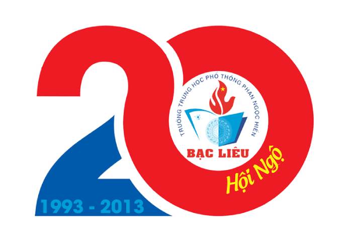 Mẫu logo kỷ niệm 20 năm gặp mặt trường THPT Phan Ngọc Hiển