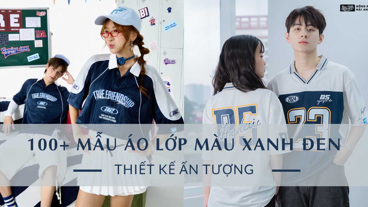 áo lớp màu xanh đen