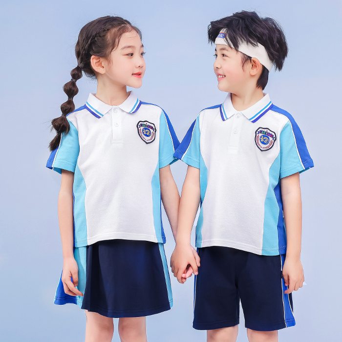 Mẫu áo polo của học sinh tiểu học thiết kế chất liệu vải thoáng mát