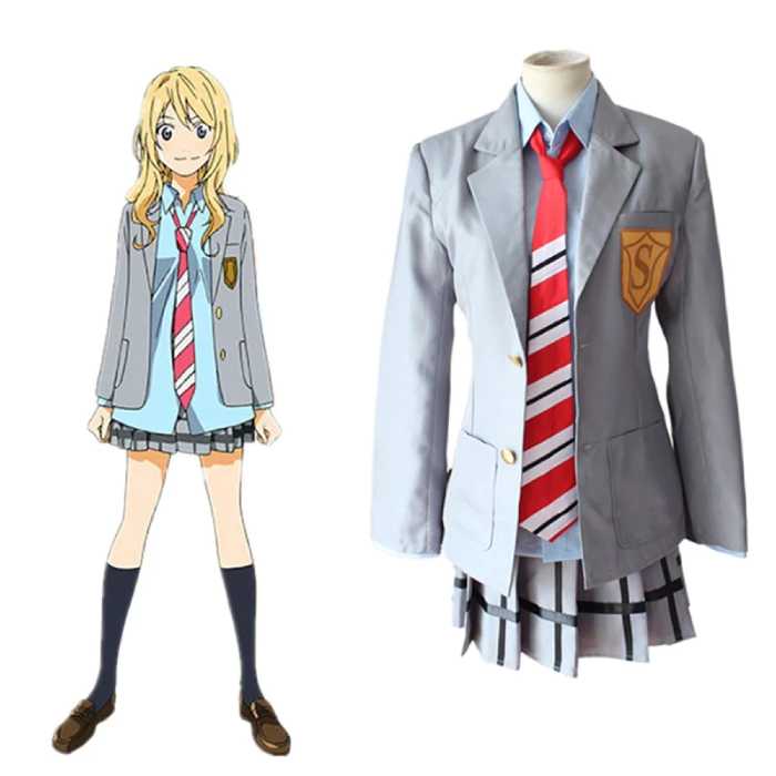 Thiết kế bộ đồ đến trường trong anime Your Lie In April