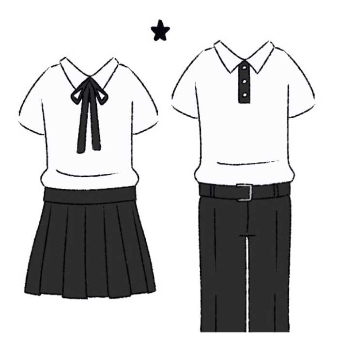 Cách vẽ đồng phục học sinh nam nữ đơn giản