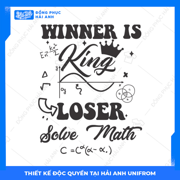 Logo chuyên toán winner is king loser solve math