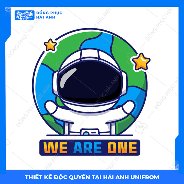 Logo áo lớp chuyên địa We Are One