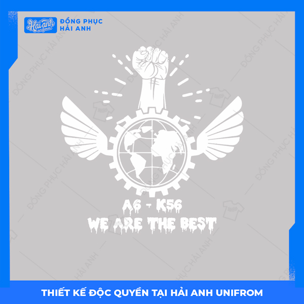 Logo áo lớp chuyên địa We are the best