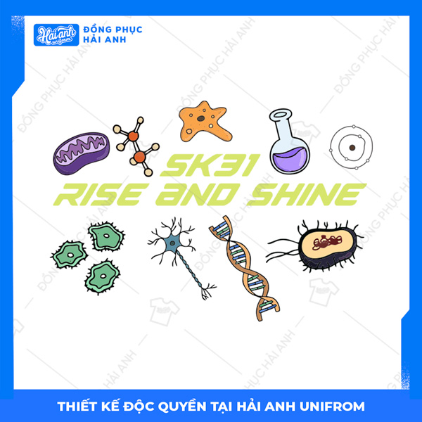 Logo áo lớp chuyên Sinh Rise and Shine