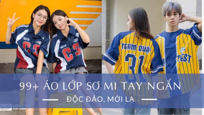 Áo lớp sơ mi tay ngắn