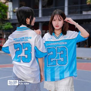 Áo lớp Polo Oversize Classmate màu xanh Ya