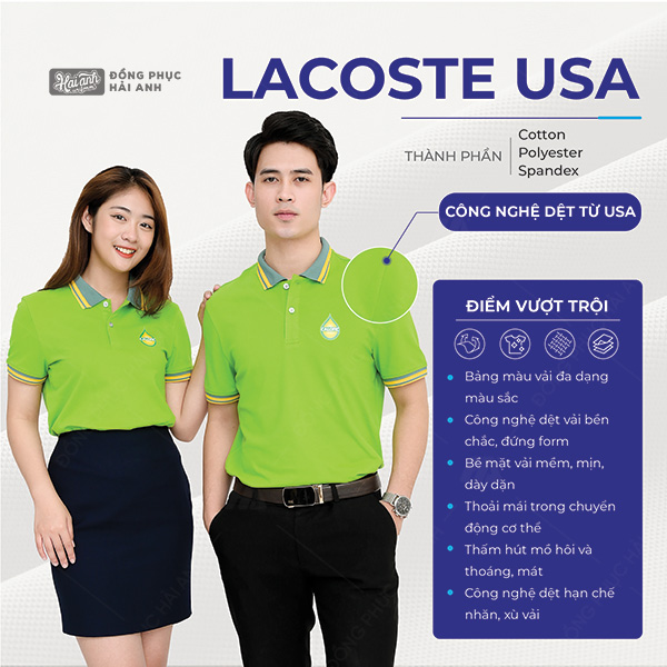 Chất liệu vải Lacoste USA 