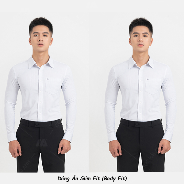 Dáng áo slimfit được nhiều khách hàng ưa chuộng.