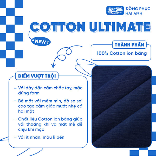 Vải cotton ultimate có bề mặt dày dặn