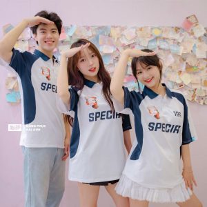 Nổi bật và thu hút cùng áo lớp polo oversize Wassup màu trắng gạo