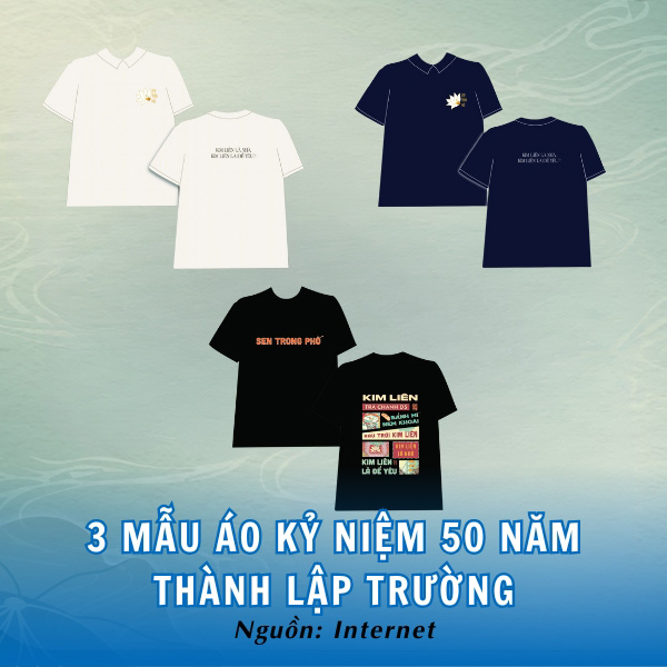3 mẫu áo hội khóa kỷ niệm 50 năm thành lập trường độc đáo